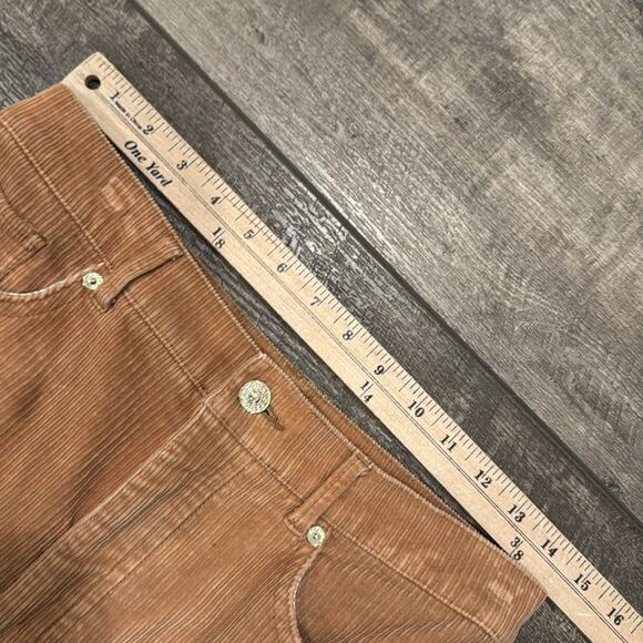 Express Women's High Rise Cropped Wide Leg Corduroy Pant Camel Size 6 - Picture 6 of 10